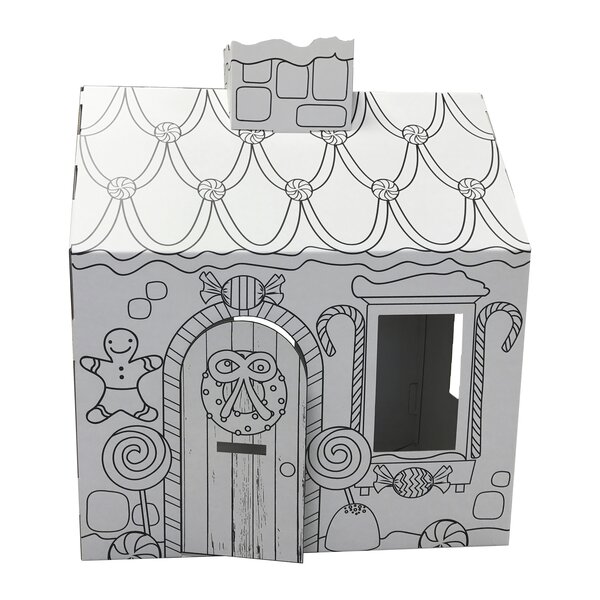 colour your own cardboard house